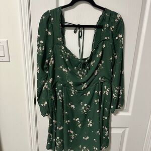 Abercrombie & Fitch Dark Green Floral Dress